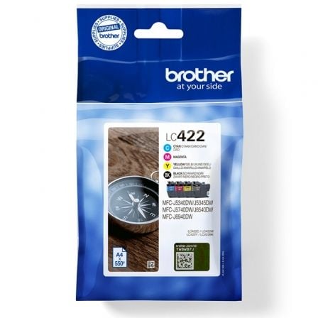 Tinteiro Original Brother LC422VAL Multipack/ Ciano/ Magenta/ Amarelo/ Preto