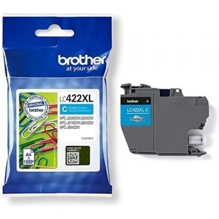 Cartucho de Tinta Original Brother LC-422 XL Alta Capacidade/ Ciano