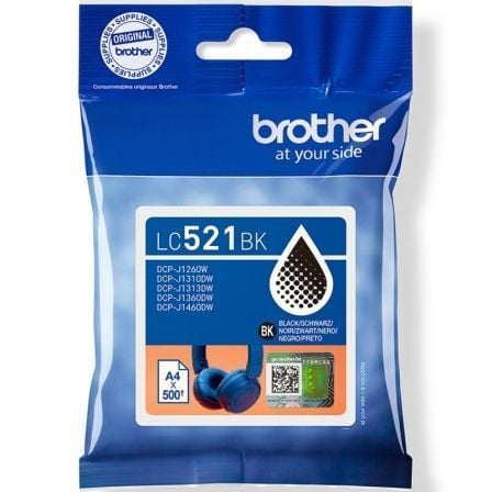 Cartucho de Tinta Original Brother LC521BK/ Preto
