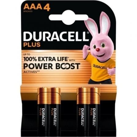 Pack de 4 Pilhas AAA Duracell Plus Power Boost DPBLR3B4 / 1.5V / Alcalinas