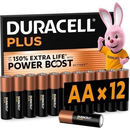 Pack de 12 Pilhas AA Duracell Plus Power Boost DPBLR6B12 / 1.5V / Alcalinas