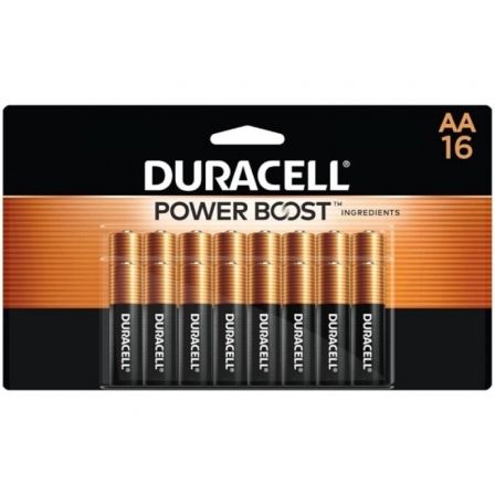 Pack de 16 Pilhas AA Duracell Plus Power Boost DPBLR6B16 / 1.5V / Alcalinas