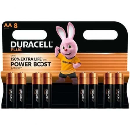 Pack de 8 Pilhas AA Duracell Plus Power Boost DPBLR6B8 / 1.5V / Alcalinas