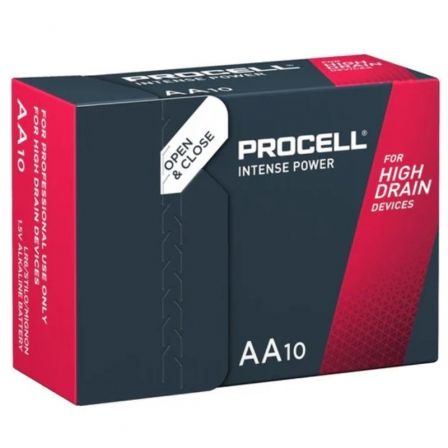 Pack de 10 Pilhas AA LR6 Duracell PROCELL INTENSE POWER DURINTLR6C10 / 1.5V / Alcalinas