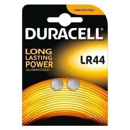 Pack de 2 Pilhas Botão Duracell LR44 / 1.5V / Alcalinas