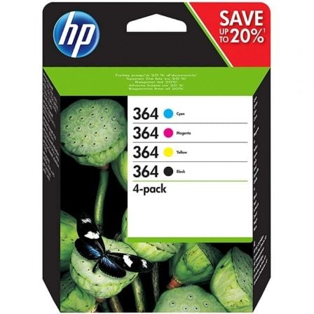Cartucho de Tinta Original HP nº364 Multipack/ Preto/ Magenta/ Ciano/ Amarelo