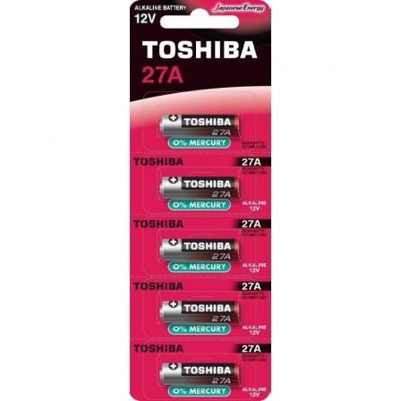 Pack de 5 Pilhas 12V Toshiba 27A / 12V / Alcalinas