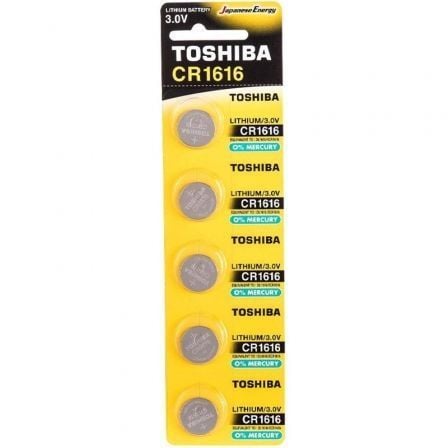 Pack de 5 Pilhas Botão Toshiba CR1616 / 3V