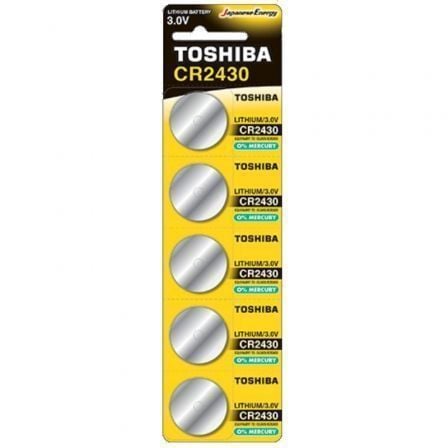 Pack de 5 Pilhas Botão Toshiba CR2430 / 3V / Alcalinas