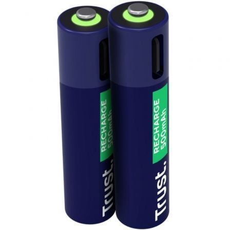 Pack de 2 Pilhas AAA Trust 25585 / Recarregáveis