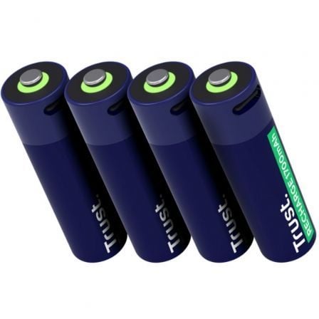 Pack de 4 Pilhas AA Trust 25631 / Recarregáveis