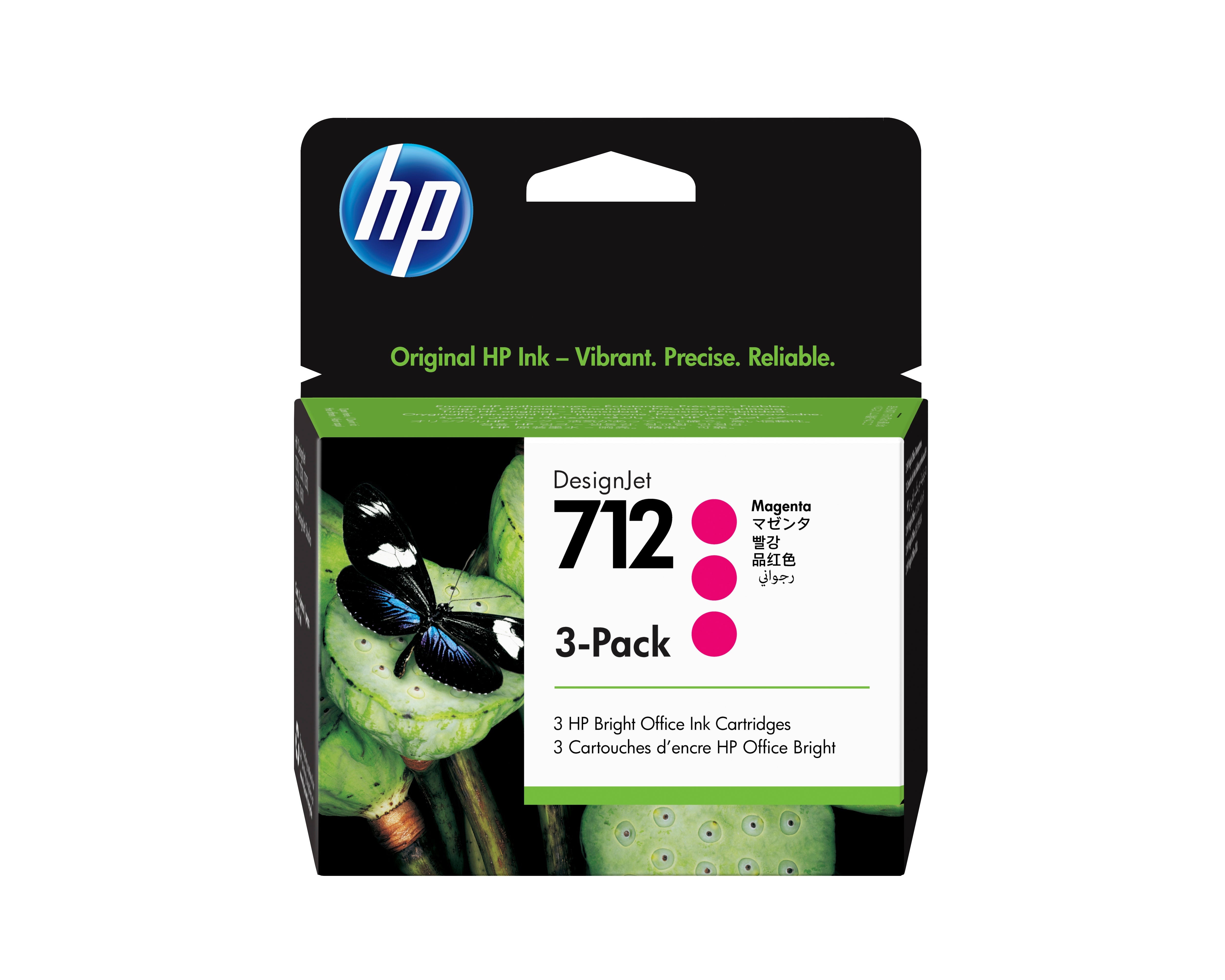 HP Ink 712 / 3ED78A Magenta 3-Pack