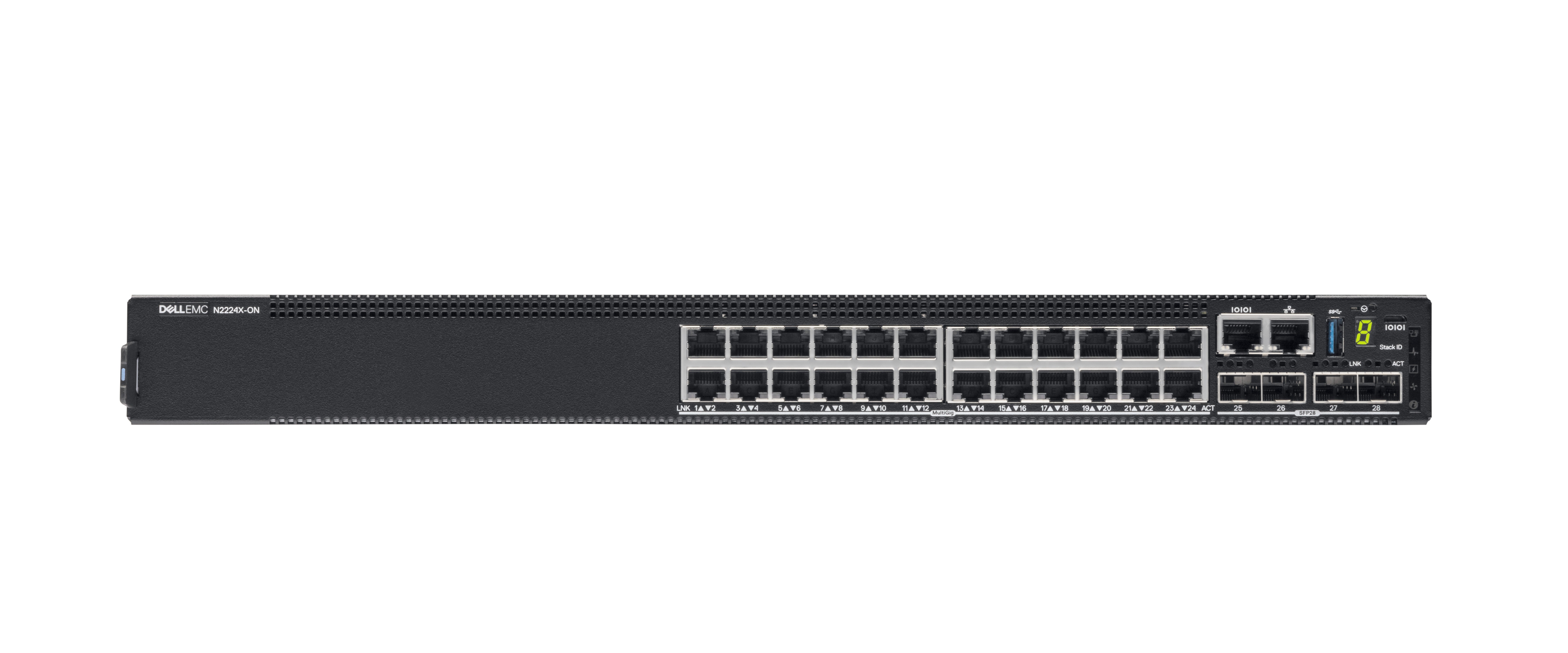 DELL N2224X-sobre Managed L3 2.5G Ethernet (100/1000/2500) 1U preto