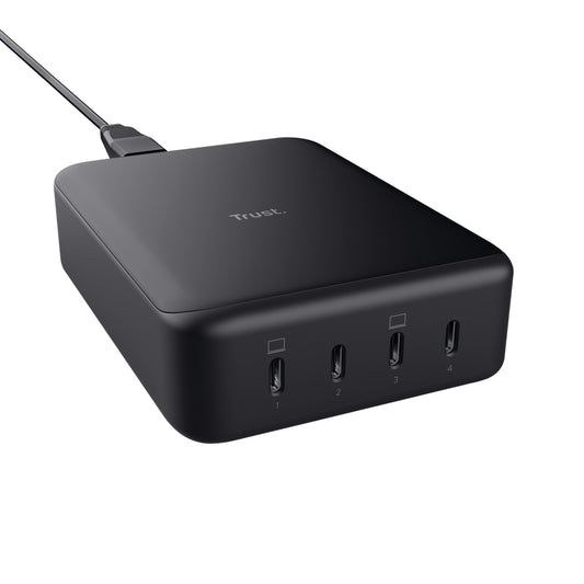 carregador de Pared GaN Trust Maxo/ 4xUSB Tipo-C/ 240W/ automático/ tensão 5-20V