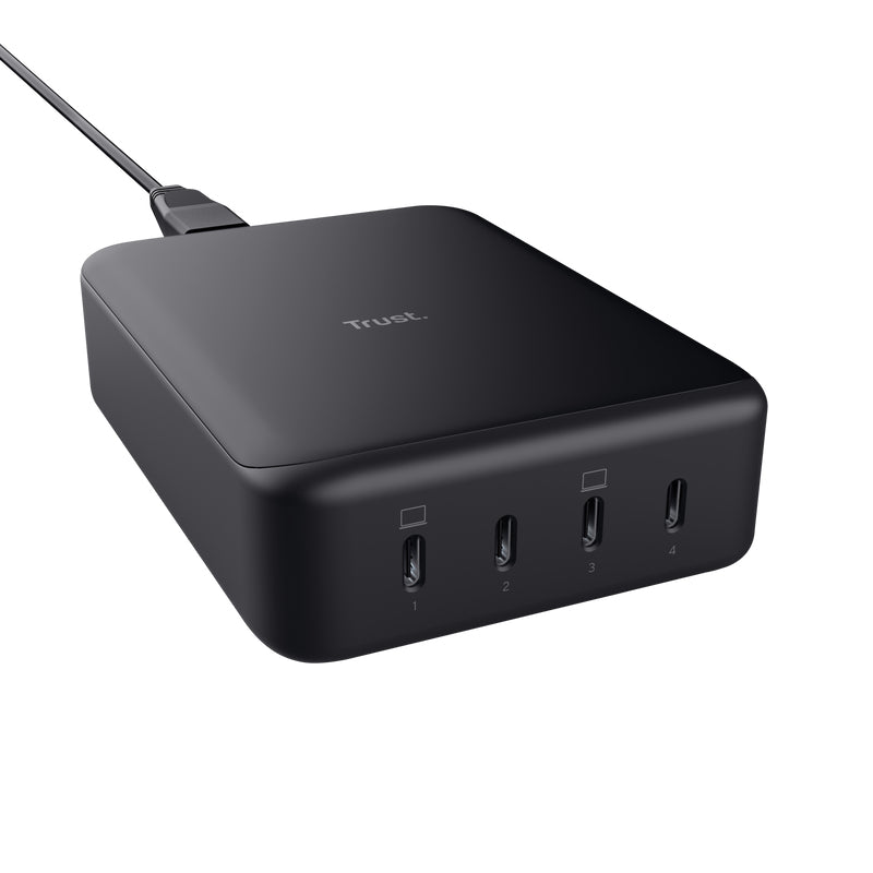 carregador de Pared GaN Trust Maxo/ 4xUSB Tipo-C/ 240W/ automático/ tensão 5-20V
