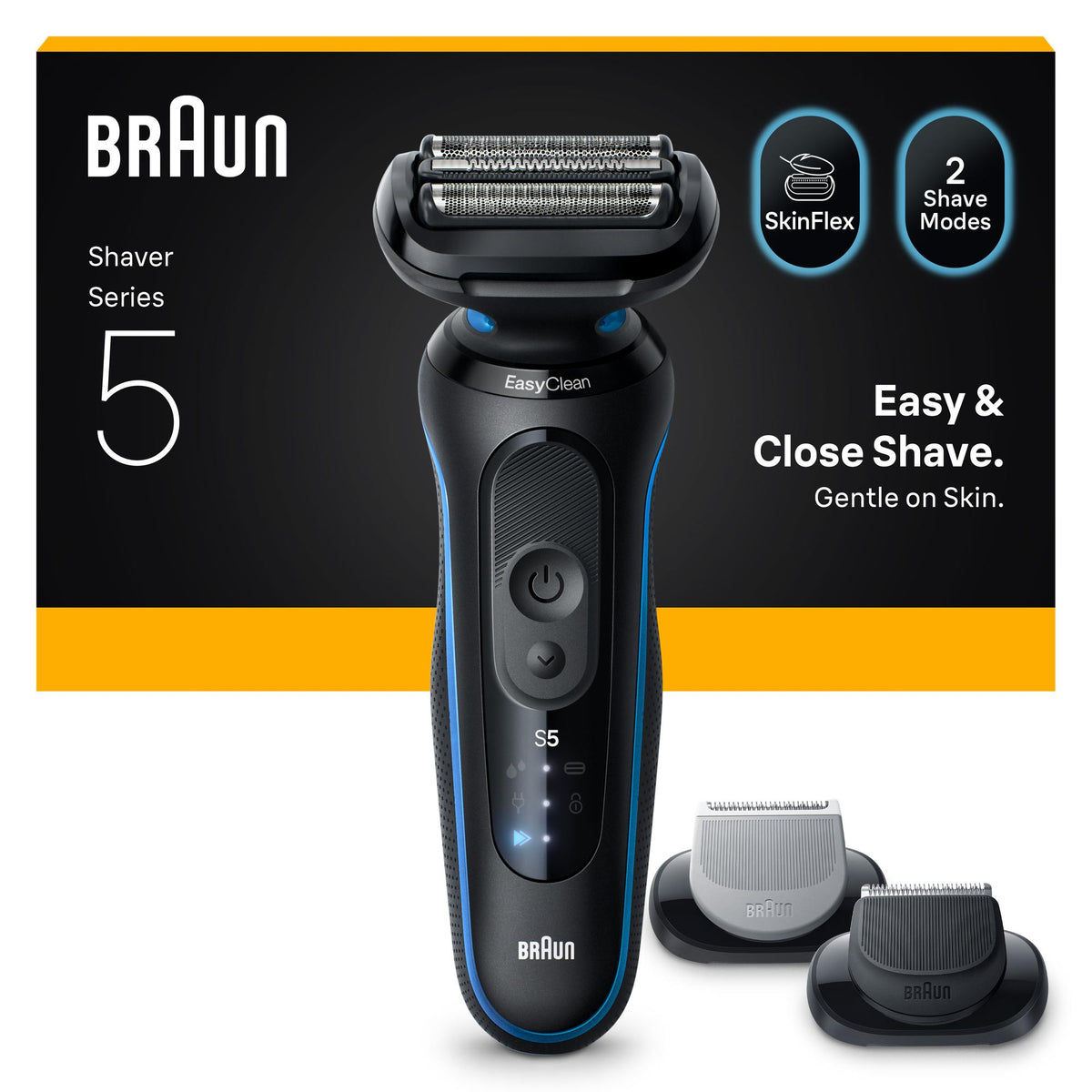 Máquina de Barbear Braun Série 5 52-B1650s / 645249 azul - imagem 6