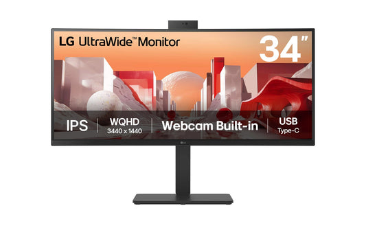 LG Curved LED-Display UltraWide 34BA85QE-B - 86.72 cm (34") - 3440 x 1440 UWQHD 34" WQHD IPS display Vivid color at wide angles LG WQHD (3440x1440) monitor with IPS technology delivers a clear and consistent color. It can provide vivid color reproduc