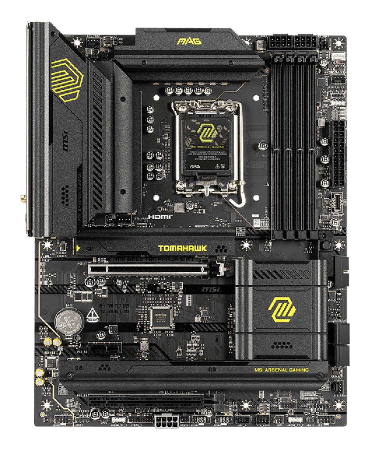 Placa-mãe MSI MAG B860 TOMAHAWK WIFI Intel B860 LGA 1851 (Socket V1) ATX