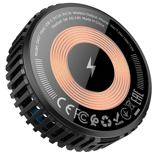 Carregador sem fio HOCO compatível com MagSafe 15W CW57