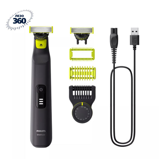Máquina de Barbear Philips OneBlade Pro 360 Face+Body / QP6542/15 preto, lime