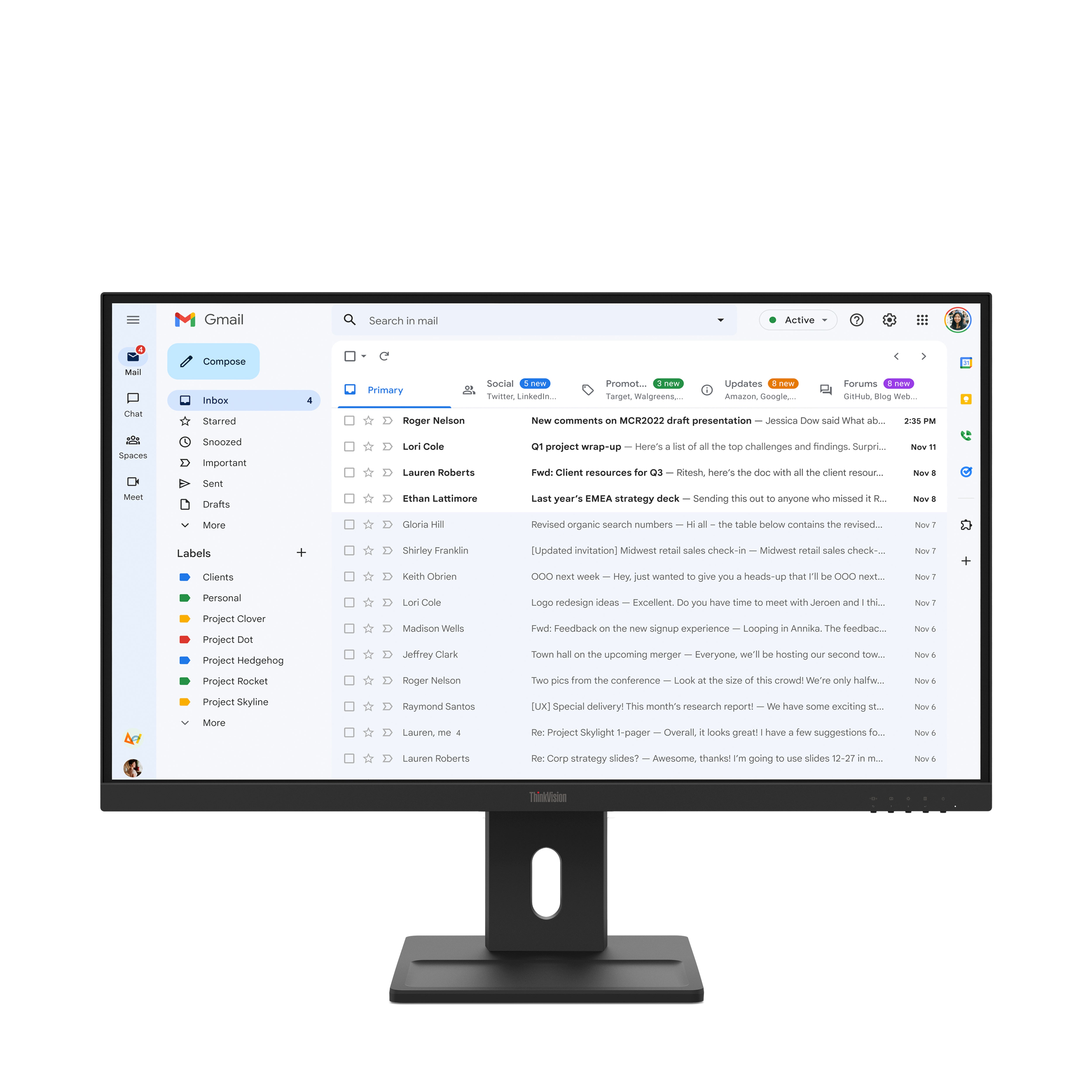 Monitor Lenovo ThinkVision E27-40 / 64BCMAT4EU preto