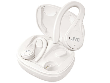 Auscultadores Bluetooth JVC HA-EC25T com caixa de acusação/ Autonomia 7.5h/ Branco