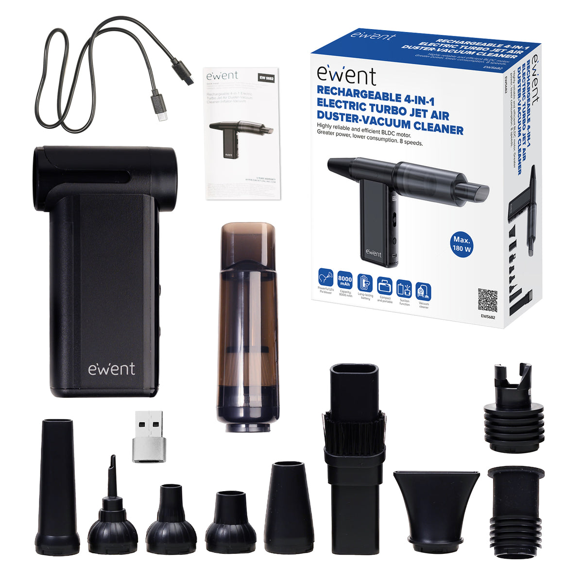 EWENT EW5682 Pistola Aire Compr 8 Vel. 130000 RPM - imagem 4