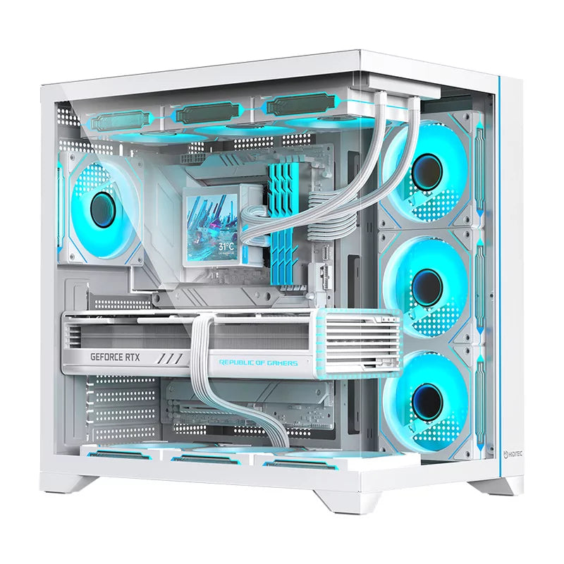 Caixa de Computador Hiditec Caja ATX Gaming H3 PRO ARGB branco