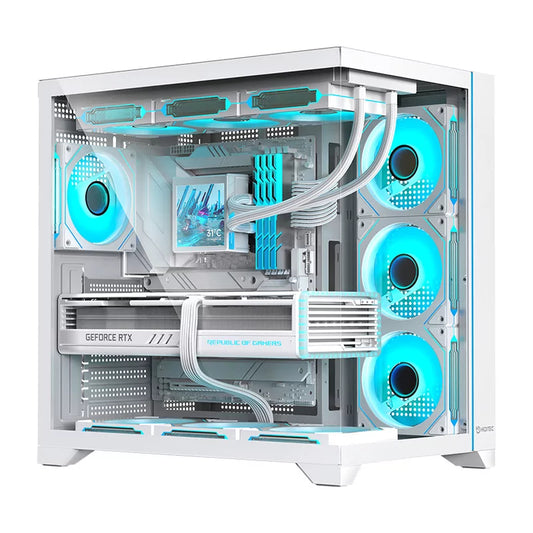 Caixa de Computador Hiditec Caja ATX Gaming H3 PRO ARGB branco