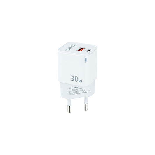 TOOQ Carregador Parede GAN USB-C/USB-A 30W