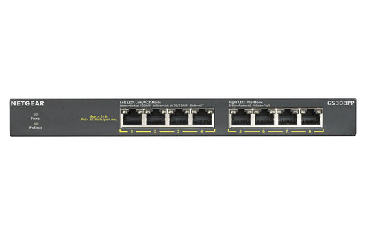 Switch Netgear GS308PP / GS308PP-100EUS preto