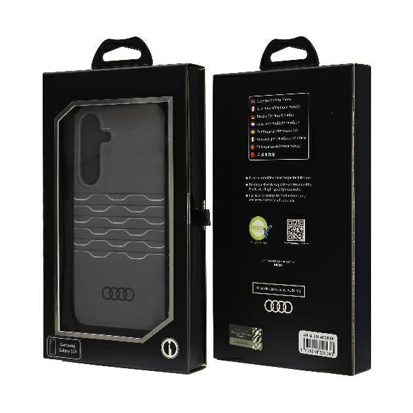 Capa rígida Audi com padrão geométrico IML para S24 S921, preto