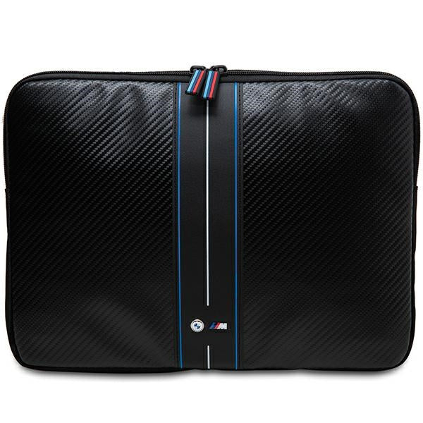 BMW Capa BMCS14COMSCAKL 14" PRETO/black Carbono Riscas Azuis