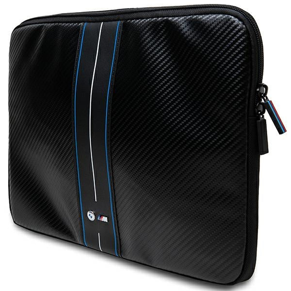 BMW Capa BMCS14COMSCAKL 14" PRETO/black Carbono Riscas Azuis