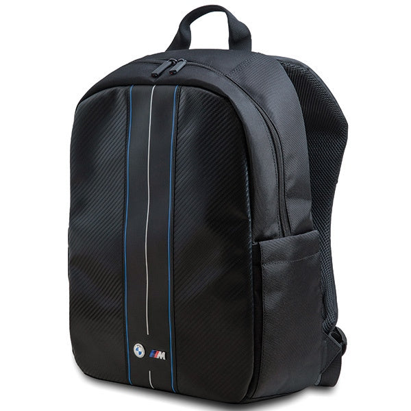 MOCHILA BMW BMBP15COMSCAKL 16" PRETO/black Carbono Riscas Azuis