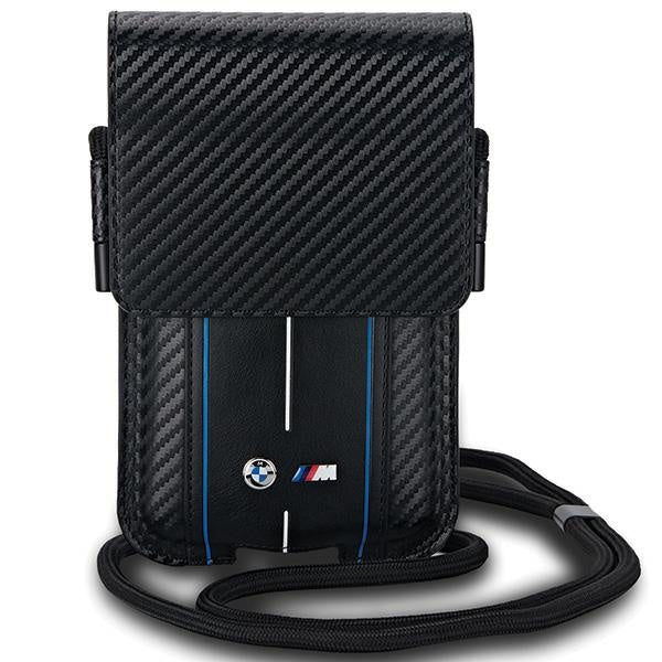 SACO BMW BMPSP15XMSCAKL Bolsa Carteira PRETO/black Carbono Riscas Azuis