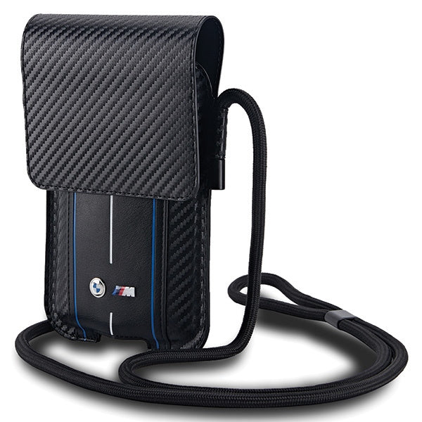 SACO BMW BMPSP15XMSCAKL Bolsa Carteira PRETO/black Carbono Riscas Azuis