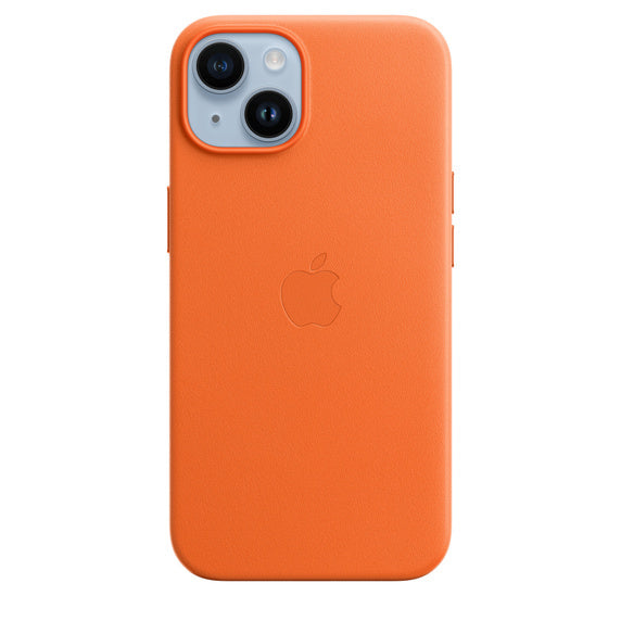 Capa de pele Apple MPP83ZM/A para iPhone 14 - Laranja