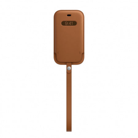 Capa tipo sleeve de pele Apple MHMP3ZM/A para iPhone 12 Mini - Castanho-Sela