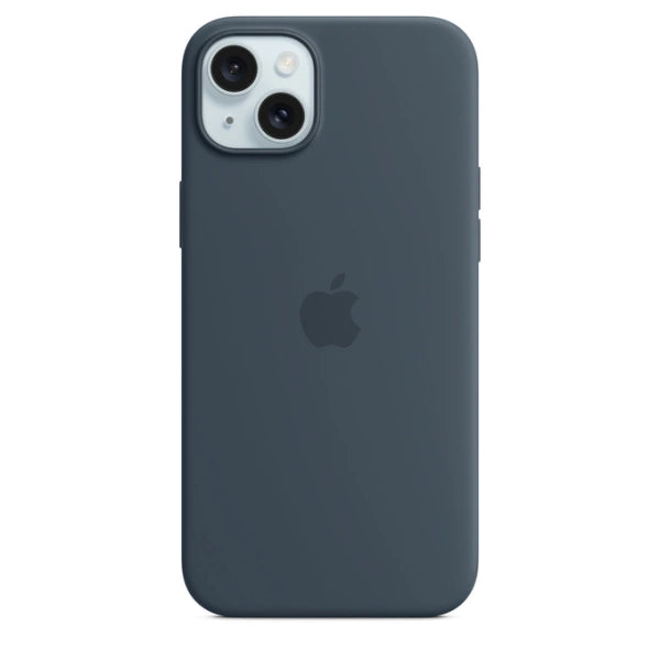 Capa de silicone Apple MT123ZM/A para iPhone 15 Plus - Azul Tempestade (Storm Blue)