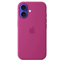 Capa de silicone Apple MYY53ZM/A para iPhone 16 - Fúcsia