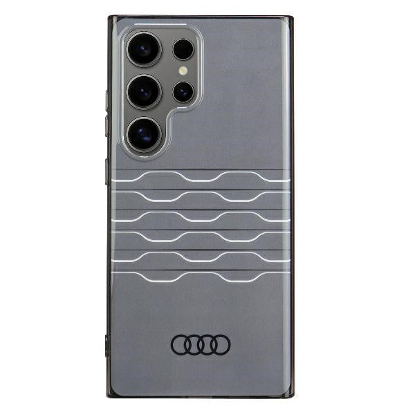 Capa rígida Audi com padrão geométrico IML para S24 Ultra S928, preto