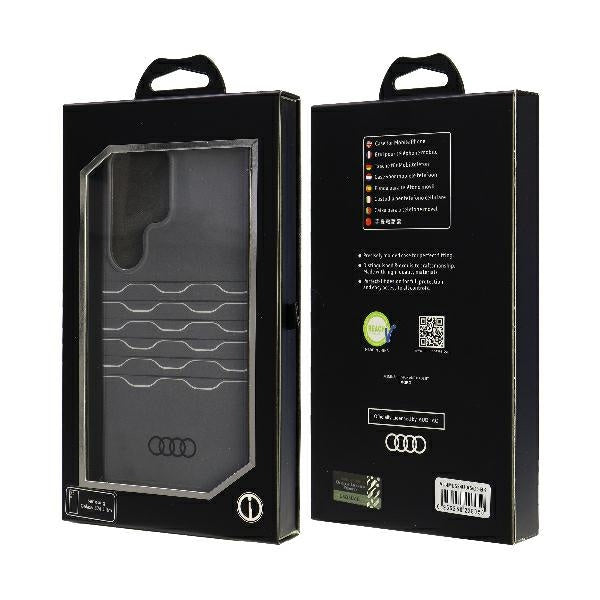 Capa rígida Audi com padrão geométrico IML para S24 Ultra S928, preto