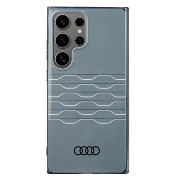 Capa rígida Audi com padrão geométrico IML para S24 Ultra S928, cinza