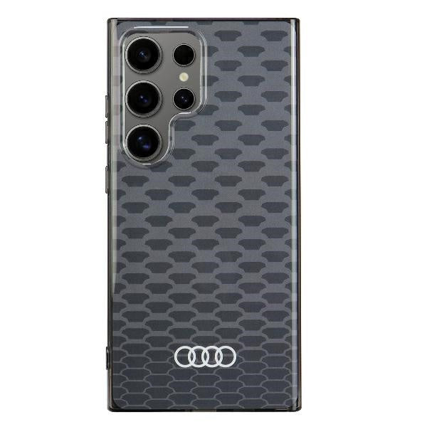 Capa rígida Audi com MagSafe e padrão costura IML para S24 Ultra S928, preto