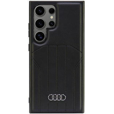 Capa rígida Audi em couro sintético com MagSafe para S24 Ultra S928, preto