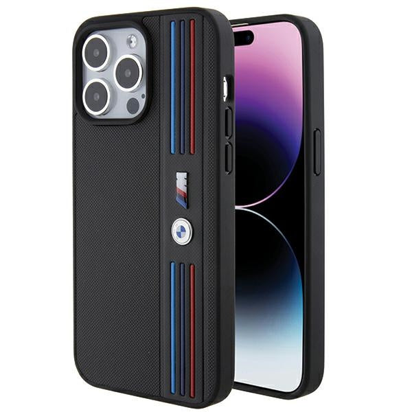 Capa BMW BMHMP16L23PUPDG | iPhone 16 Pro 6.3" | Cinza/azul M perfurada Tricolor MagSafe