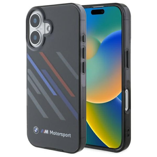 Capa BMW BMHCP16M23HTRAK | iPhone 16 Plus 6.7" | Rígida preta Motorsport