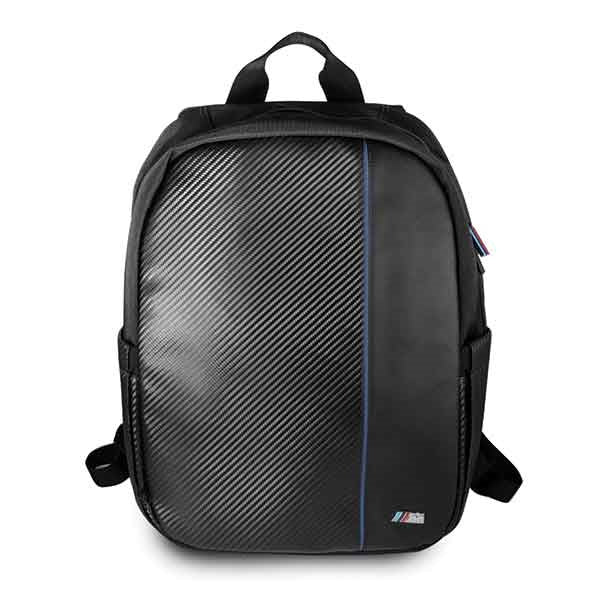 MOCHILA BMW Carbono Navy Riscas para portátil 16" - PRETO