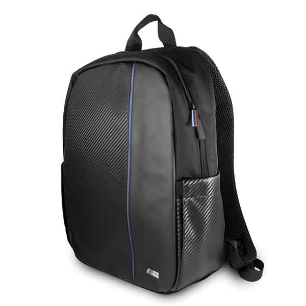 MOCHILA BMW Carbono Navy Riscas para portátil 16" - PRETO